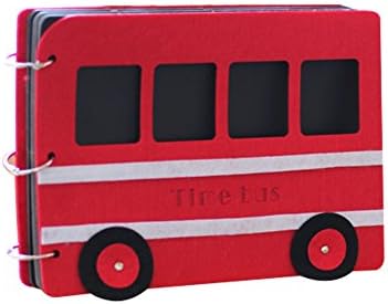 15 Sheets (30 Pages) 3-8 inch Time Bus Hand Scrapbook DIY Instax Camera Album Book for Instant Mini 70 7s 8 25 50s 90,Wide 210,Wide 300 Films, Wedding / Family Memoria Album,Baby Growing Record - Red