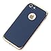 DANET iPhone 7 Case Dual Layer Protection with Soft TPU & Hard Frame Bumper Carbon Fiber Finish Premium Luxury and Shock Absorbing Shockproof Cover for iPhone 7 (Blue)