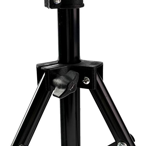 Puyujin Wig Stand Tripod Adjustable Tripod Stand Tripod For Mannequin Head Tripod Stand Holder For Hairdressing (Black) - Thumbnail 4