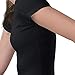 Women's Sweatproof Undershirt | Cotton Scoop Neck T-Shirt with Underarm Sweat Pads | Original Fit | Aluminum-Free Alternative | Black | Small