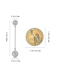 Pendientes de gota lineales de cristal para mujer, de plata de ley con circonita cúbica y diamantes de imitación, cadena larga, pendientes colgantes para novia