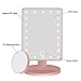 Lighted Makeup Mirror, BEW Vanity Mirror with 22 LED lights & Touch Screen Dimmable and Detachable 10x Magnifying Spot Mirror for Countertop Cosmetic, Valentine's Day Gift (Rose Gold)
