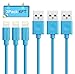 Quntis(TM) 3Pcs 6ft Lightning Cable Charging Cord Sync Apple Charger USB Cable for iPhone 7/7 plus/6/6s/6 plus/6s plus,5c/5s/5,iPad Air/Mini,iPod , Compatible with iOS10 (Blue)