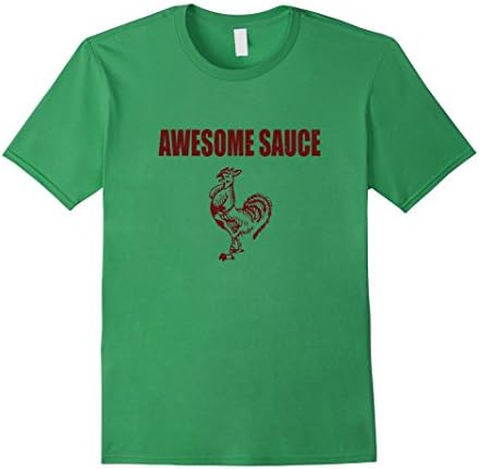 Men's Awesome Sauce Rooster T-Shirt Large Grass