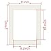 ZBEIVAN 11x14 White Picture Mats for 8.5x11 Pictures with Core Bevel Cut Frame Mattes - Pack of 12