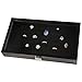 Huji Glass Top Ring Display Showcase With Velvet Insert Liner Jewelry Organizer (1, 72 Slot Case)