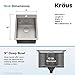 Kraus KP1TS15S-1 Pax Kitchen Sink Single Bowl, 15 Inch, Zero Radius