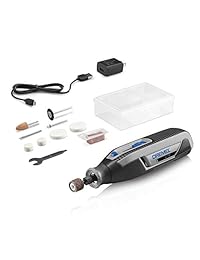 Dremel Lite 7760 N 10 4V Li-Ion Herramienta rotativa inalámbrica de velocidad variable Kit de herramientas rotativas multiusos, carga USB, cambios de accesorios fáciles - Perfecto para trabajos ligeros de bricolaje y manualidades