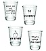 Gift Pack - Funny Shot Glasses - Set of 4 (2oz) - Great Gift Idea