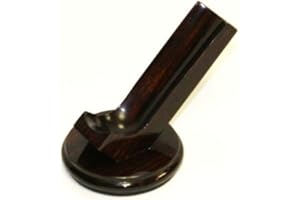 EA Carey Wood Single Tobacco Smoking Pipe Stand Holder Wooden Finish (Walnut)