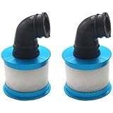 Mirthobby 2Pcs RC Air Filter Aluminum Capped Cover with Element Sponge Engine Parts for Redcat Traxxas HSP Himoto 1/10 RC Nitro Monster Truck Buggy Car