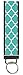 Snaptotes Teal Moroccan Design Monogram Wristlet Keyfob Keychain,Letter M