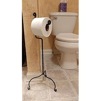 Amazon.com: Wrought Iron Standing Toilet Paper Holder ...
