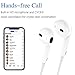 NCLINGLU Earphones, with Microphone Earbuds Stereo Headphones and Noise Isolating Headset Made Compatible with iPhone XS/XR/X/8/7 Earphones(White)thumb 4