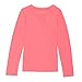 French Toast Big Girls' Long Sleeve Crew Neck Shirt, Electric Pink, L (10/12)