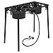 Best Choice Products 150,000 BTU Outdoor Portable Propane Gas High Pressure Double Burner Cooker Stove w/Removable Legsthumb 2