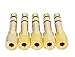 Devinal Professional 6.35mm 1/4 inch Plug to 3.5mm 1/8 inch Jack Gold Plated TRS AUX Stereo Audio Headphone Jack Adapter Converter Connector(5 Pack)