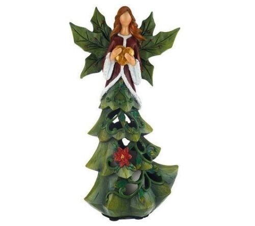 Qvc Home Reflections H196383 Angel Tree Luminary With Flameless