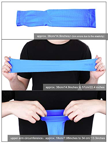 Mudder 8 Pairs Unisex UV Protection Arm Cooling Sleeves Ice Silk Arm Cover(8-Colors Set 3)