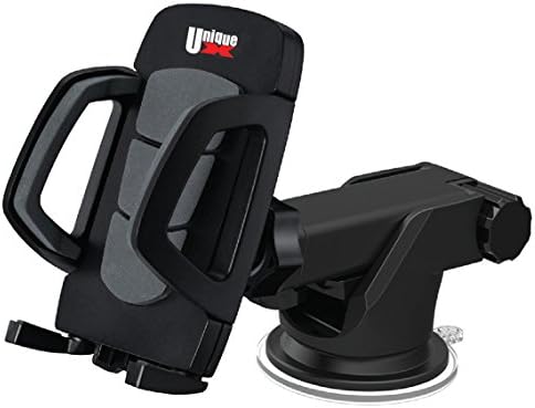Best Phone Stand Mount Adjustable and Universal Car Phone Holder Cradle with Sticky Gel Dash Suction Cup for Windshield Dashboard Compatible iphone Sumsung Smartphone Mobile Deivce and Electrical GPS