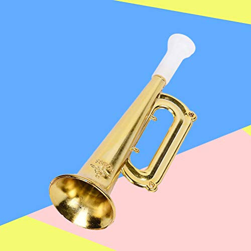 TOYMYTOY Plastic Trumpet Noise Maker 12pcs Kids Toys Party Favor Gift (Golden)