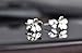 Silver Plated Flower Stud Earrings-Free with 1pc Foot Pendant