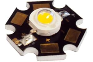 DEMASLED 5 Pack High Power LED 3W DC 2.4-3.8V Input / 700mA Output LED Chip Dimmable Led Light with Heatsink Aluminum Base Lamp Beads Ultra Bright Star Component Chip