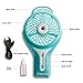 Insten Portable Misting Handheld Fan, Mini Cool Mist Personal Humidifier w/USB Rechargeable Battery, Powerful Water Spray Cooling Electric Fan for Travel Outdoor Camping Music Festival Blue (3 Speed)