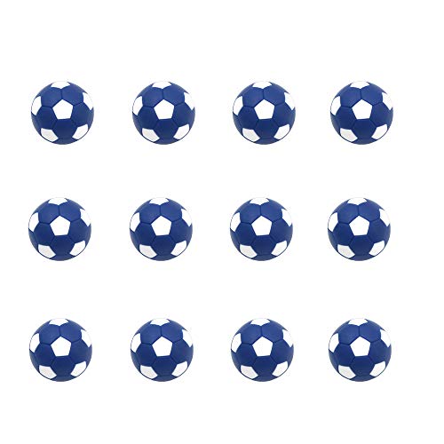 MUZOCT 12 Pcs Table Soccer Foosballs Replacement Balls, Mini 36mm Blue and White Official Tabletop Game Ball - Thumbnail 4