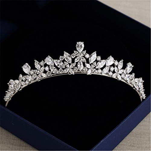 Elegant Sparkling Zircon Brides Tiaras Headpieces Plated Crystal Bridal Crowns Headb s Wedding Dress Hair Accessories Silver