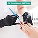 Alcoon 30 Pieces Rubber Nail Cuticle Pusher Tipped Plastic Handle Nail Art Tool Rubber Tipped Nail Cleaner (10 Pink, 10 Blue, 10 Purple)