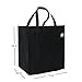 Tundra Tote Reusable Shopping Bags (5 Pack, Black) Hold Over 40 lbs, Extra Large, Heavy Duty Tote Bags with Long, Reinforced Handles and Removable Plastic Bottoms for Extra Strength and Ease of Use