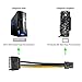 [5 Pack] J&D SATA 15 Pin to 6 Pin PCI Express (PCIe) Graphics Video Card Power Cable Adapter (20 cm)