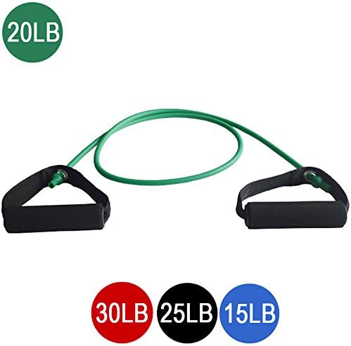 YINGNEW Fitness Equipment Exercise Pull Ropes Exercise Resistance Bands Natural Latex - Green 20LB