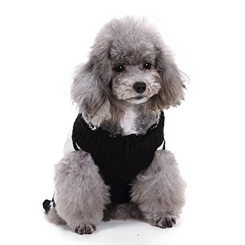 Tangpan Turtleneck Classic White Sailor Pet Dog Sweater Apparel(White,XL)