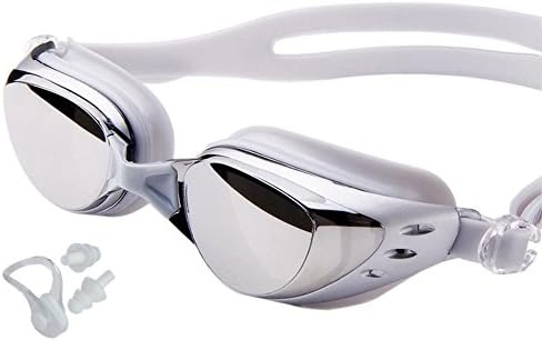 Vocni Unisex Men Women Antifog Mirrored Swimming Goggles Swim Glasses with Custom Diopter Level