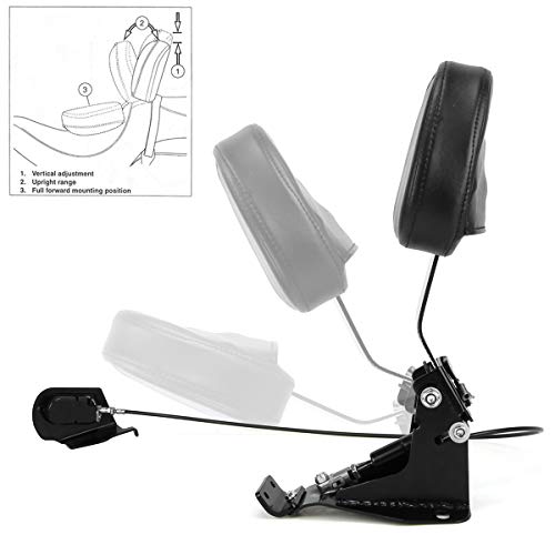 Adjustable Motorcycle Driver Rider Backrest Sissy Bar for Harley Touring Road King Electra Glide Street Glide Ultra CVO FLHR FLHX FLTRX 2009-2019 (Chrome)