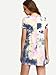 Romwe Women's Short Sleeve Summer Casual Tie Dye T-Shirt Dress Multicolor S