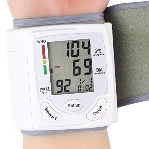Tmalltide Digital LCD Wrist Blood Pressure Monitor Heart Beat Rate Pulse Meter Measure