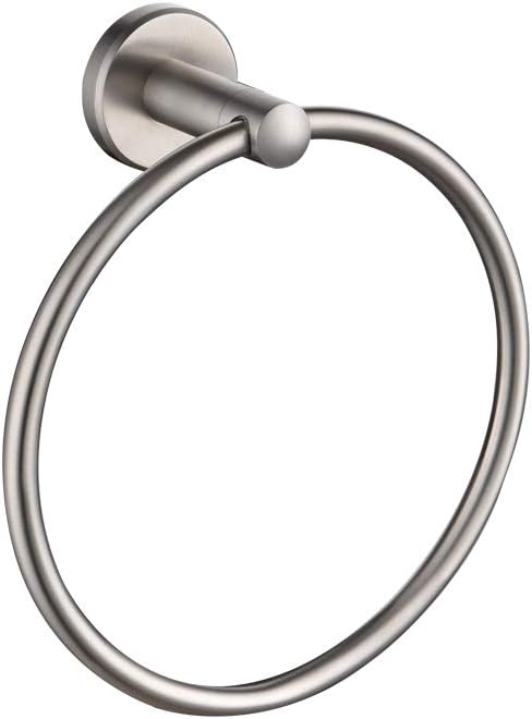 JQK Towel Ring, 304 Stainless Steel Hand Towel Holder for Bathroom, Brushed Finished Wall Mount, TR130-BN: Home & Kitchen