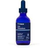 Trace Minerals Ionic Potassium Supplement, 99 mg, Liquid Drops, 2 fl oz | 70+ ionic trace minerals, Muscle and nerve support, Keto-friendly formula, High bioavailability, 1.75 mL daily serving