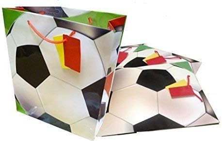 X6 Large Football Theme Gift Bags, With Tags