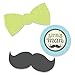 Big Dot of Happiness Dashing Little Man Mustache Party - DIY Shaped Baby Shower or Birthday Cut-Outs 24 Count