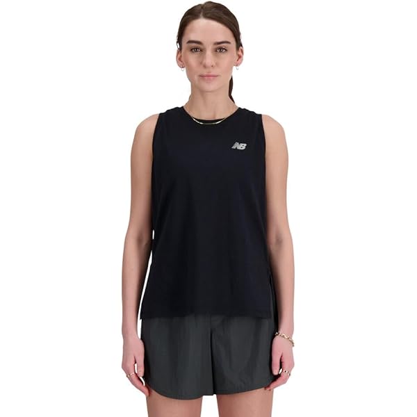 Amazon.com: New Balance Women's Drapey Jersey Tank, Ice Blue, X
