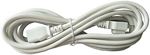 BYBON 25FT 18 AWG SJT Universal Power Cord NEMA 5-15P to C13,Computer/Printer Cord,White,UL listed.