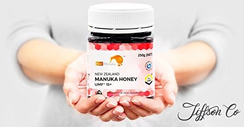 Kiwi Manuka - Premium UMF 15+ (MGO:514+) Manuka Honey 250g (8.8 oz) | 100% New Zealand Raw Pure Honey | Fair trade sustainable Brand | Contains Natural Healing Properties for Sore Throats & Immunity