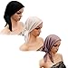 Satin Square Neck Scarf Silk Hair Head Scarf– 3 Packs Black Grey White Women Small Headwrap Neckerchief Sleeping Bag Scarfs Wrap Summer Fashion