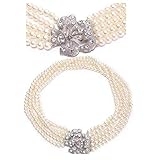 Utopiat Audrey Style Strand Flapper Costume    Pearl Necklace Women Inspired By BAT