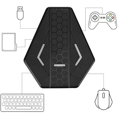 LINGSFIRE Keyboard and Mouse Converter Adapter for PS4, Xbox One, Switch, PS3, Gamepad Game Controller Adapter with USB Cable, Game Console Accessories for FPS Game Players