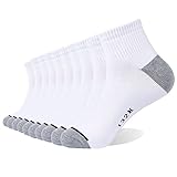 Enerwear 10 Pack Men's 132N White Terry-loop Low Cut Sports Casual Socks